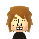 animated gif of rotating cartoon head that looks like Brett in the style of Nintendo's Mii