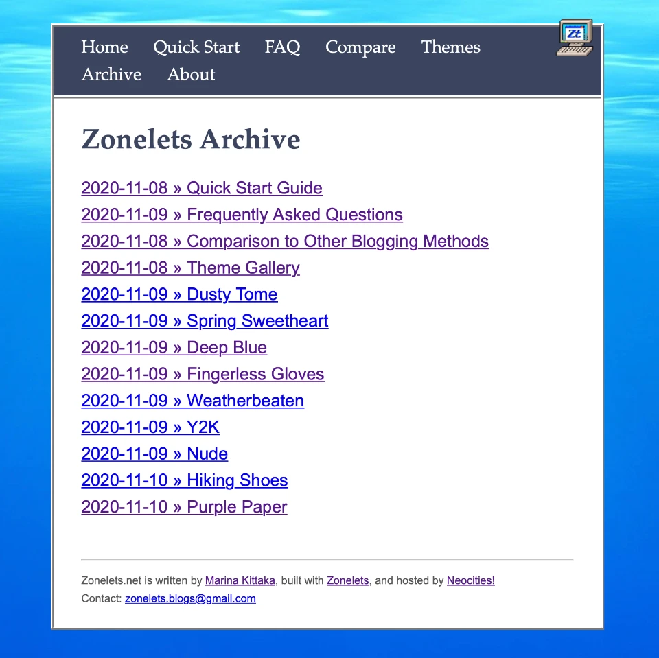 zonelets screenshot